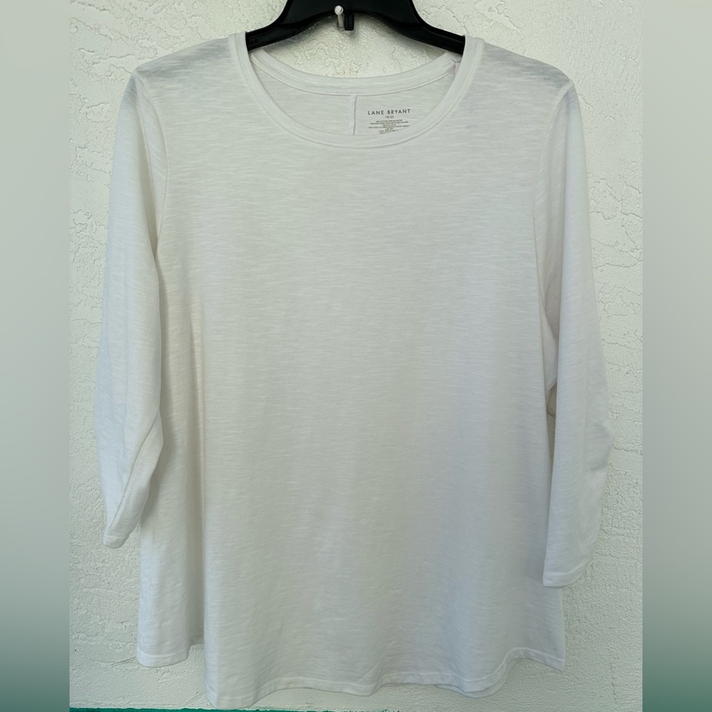 Lane Bryant White Long Sleeve Top 18/20 NWT